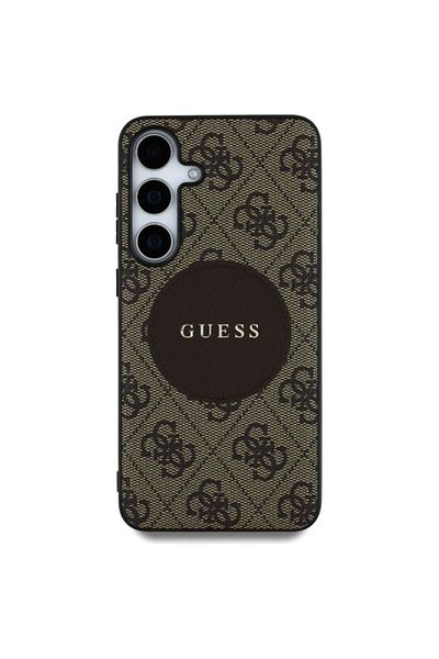 Guess Case For Samsung Galaxy S25, Circle Classic Logo Magsafe, , Brown