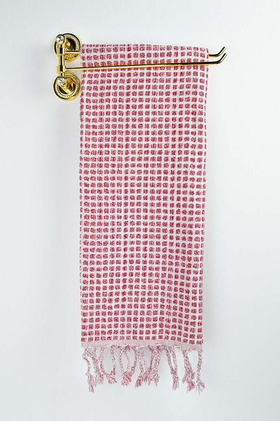 birizmoda Rever Bath Towel - Red-White