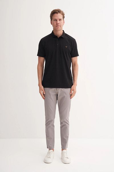 Cazador Slim Fit Polo Neck Lycra Άνετο μασίφ πλεκτό μπλουζάκι 4008