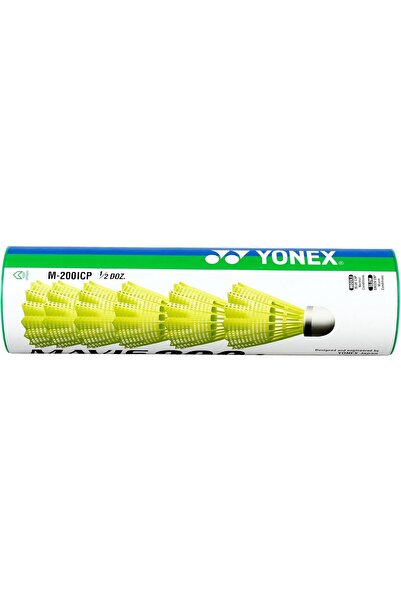 YONEX Mavis 200i Nylon Shuttle Cock, Pack Of 6 Yellow, Medium