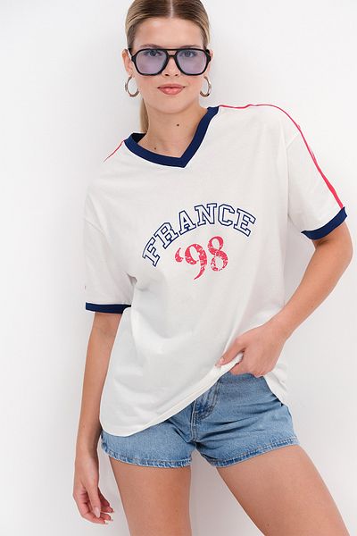 Addax Text Printed T-Shirt P10444