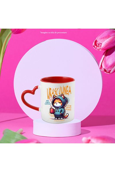 StoryGift Romania Cat Mug with Hoodie and Coffee Mug Funny Text I Hate Mondays Miss I Love Coffee, With ,STG.