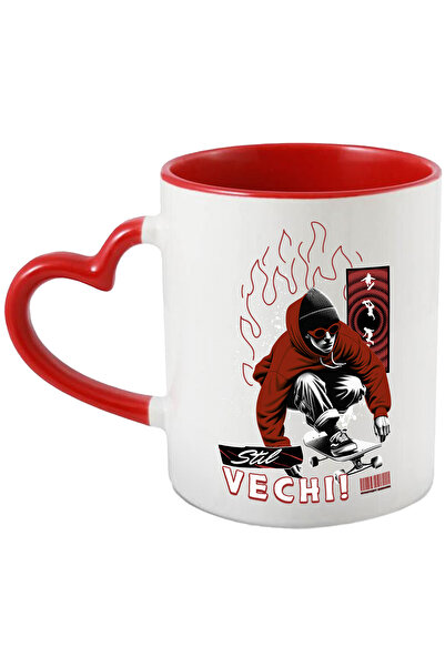 StoryGift Romania Cana Baiat gangster pe skateboard text stil vechi, 330ml, C...