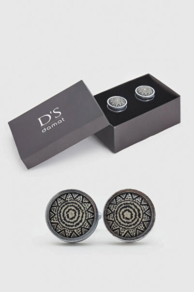 D'S Damat Etnik Siyah Renk Kol Düğmesi