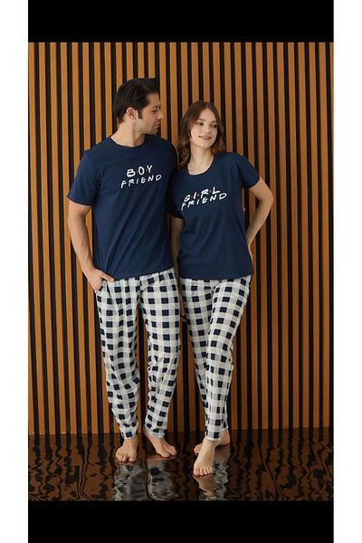 Pijamoni Ζευγάρι κοντομάνικο κοστούμι πιτζάμα κορυφαίας ποιότητας (πωλείται χωριστά για γυναίκες και άνδρες)