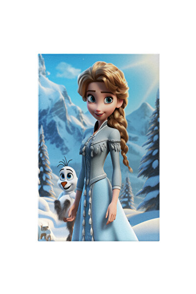 StoryGift Romania Tablou Canvas: Elsa,printesa Frozen Si Prietenul Olaf In Padurea Inzapezita -pentru Iubitorii