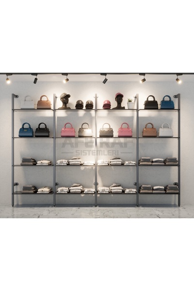 AFE DEKOR Mağaza Raf Sistemi, Askılık Sistemi, Butik Rafı, Mağaza Stand, Giyi...