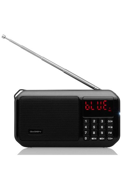Gogen Portable Radio With Battery Fmp 125 Btb, Fm, Bluetooth, Flashlight, Micro Sd Card, Black