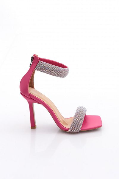 DGN Pantofi cu toc cu curea la gleznă Silver Stone pentru femei 915533210