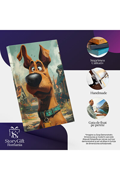 StoryGift Romania Tablou Canvas: Scooby Doo Cățelul Detectiv În Căutarea Rezolvării Misterului Din Orașul Fermeca
