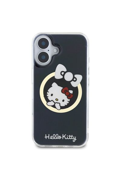 Hello Kitty Iphone 16 Case, Hardcase Iml, - Black
