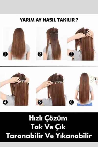 Mestore One Piece Half Moon - Half Moon Snap Hair Hairpiece Hair