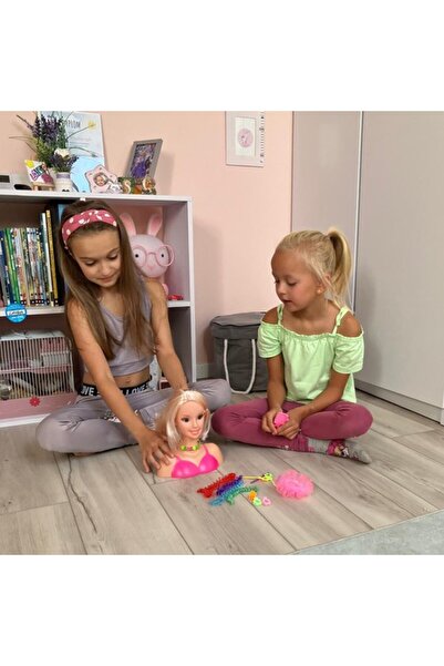 zola Cap papusa pentru coafat, joc creativ, 14 accesorii, 9.5 x 18.5 x 20 cm