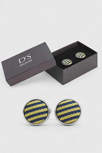 D'S Damat Sarı Lacivert Renk Kol Düğmesi