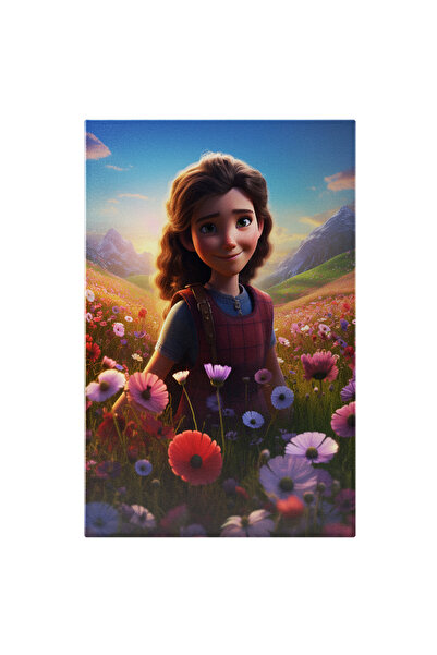 StoryGift Romania Tablou Canvas: Fata Simpatica Cu Parul Lasat Pe Spate Si Pr...