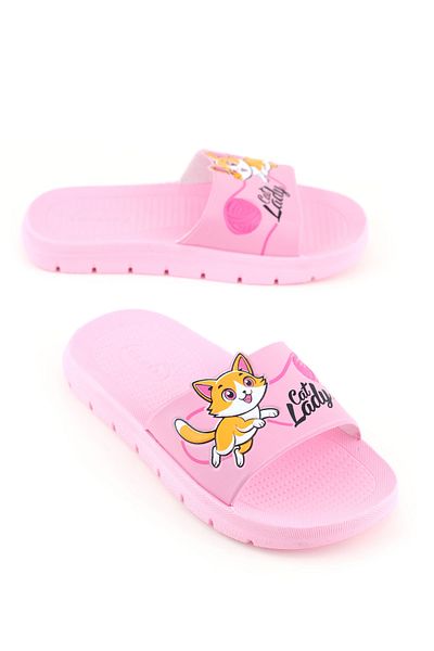GEZER Girl's Summer Cat Lady Pu Comfortable Sole Home Bathroom Pool Beach Slippers