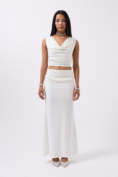Black Fashion Chandelier Collar White Crop