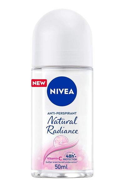 NIVEA Antiperspirant Roll-on for Women, 48h Protection, Natural Radiance, 50ml