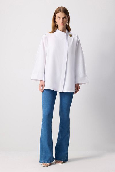 Touché Privé Asymmetric Poplin Shirt