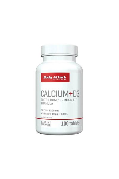 Body Attack Calciu + Vitamina D3, 100 tablete, Body Attack, Supliment alimentar pentru sanatate