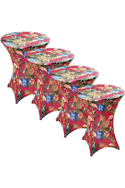 Quasar & Co. Set of 4 Quasar & Co.® event table covers, elastic, round, for cocktail/catering, d70-75cm, h82cm