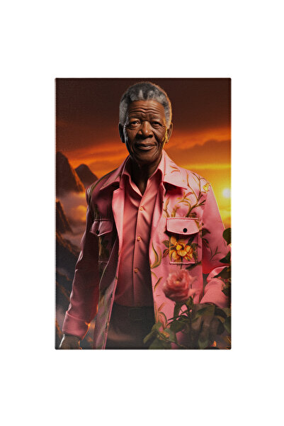 StoryGift Romania Tablou Canvas: Portret Barbat Cu Par Alb Stil Afro In Costu...