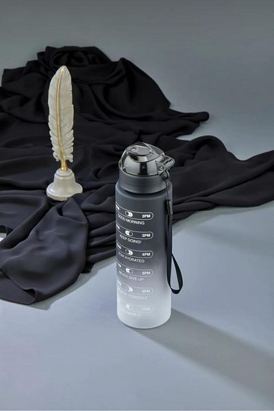 LİRAZON 800ml Motivational Written Water Flask Bpa Free Leakproof Water Bottle for Sports Office