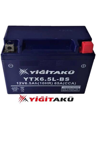 Yiğit 12 V 6.5 AH AMPER YİĞİT YTX6,5L MOTOSİKLET AKÜSÜ