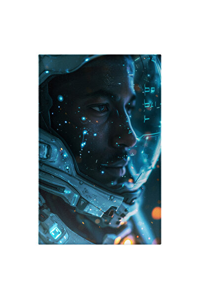 StoryGift Romania Tablou Canvas: Barbat In Casca Rezistenta Cu Ochii Albastri...