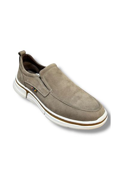 İdeal Voyager M022 Men's Laceless Genuine Leather Suede Luxury Stylish Casual Loafer Shoes