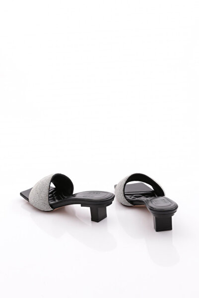 DGN 8011 Papuci de damă Silver Stone cu toc mic