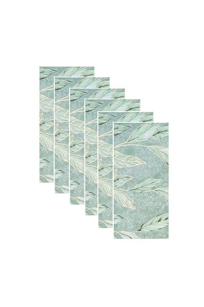 Naimeed Company Set de 6 panouri decorative autoadezive cu folie de aluminiu, suprafață acoperită 1,08 m², D7115, 60x30 cm