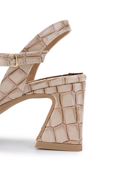 Tamer Tanca Women's Vegan Beige Heeled Shoes