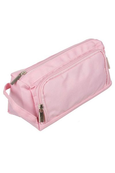 zola Unequipped pencil case, 1 compartment, interior pockets, hangers, 23 x 10 x 10 cm, pale pink