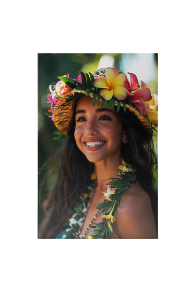 StoryGift Romania Tablou Canvas: Tanara Bruneta Cu Pistrui Si Genele Lungi Cu...