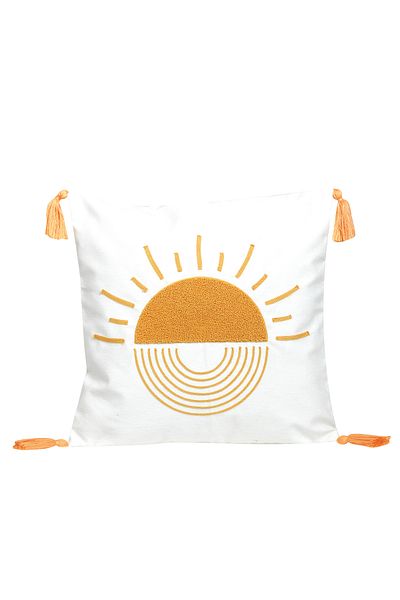 EVOTTO HOME COLLECTİON Comfort Punch Pattern Throw Pillow Cover Square Decorative Bohemian Embroidered Sofa Pillowcase Poncho 45X45