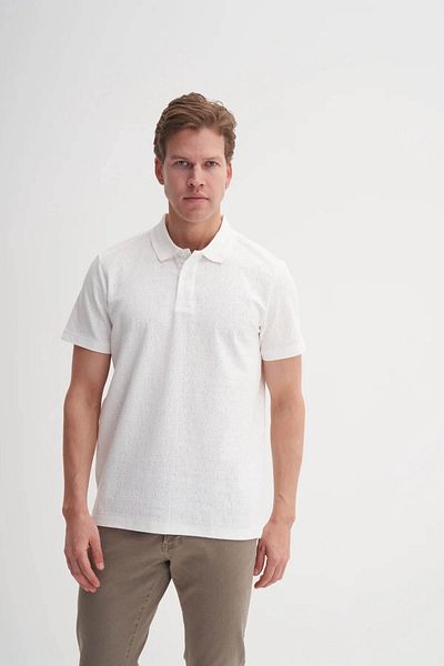 Cazador Ανδρικό μπλουζάκι Polo Neck Ecru 4153