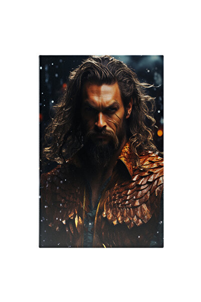 StoryGift Romania Tablou Canvas: Portret Aquaman Super Erou Cu Cicatrice Tinu...