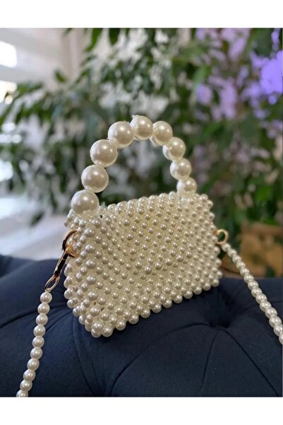 Askı Nişantaşı ♡ ⚪ 💋 Geantă İnci cu accesorii cu lanț, pentru ceremonie de logodnă, Henna, personalizată, lucrată manual (DIMENSIUNE 17 X 11 CM)