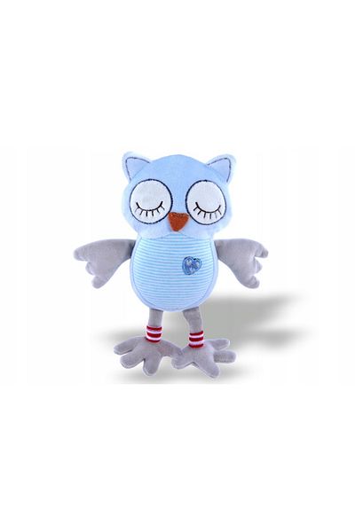 zola Bufnita Mimi din plus, albastra cu gri, 21 cm