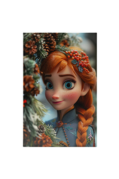 StoryGift Romania Tablou Canvas: Portret Ana Regatul De Gheata Langa Conuri D...