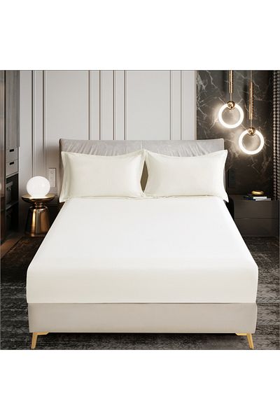 Donetella Fitted Sheet Set – 120x200 cm Twin Size, 1 Sheet + 1 Pillowcase, 30 cm Deep Pocket
