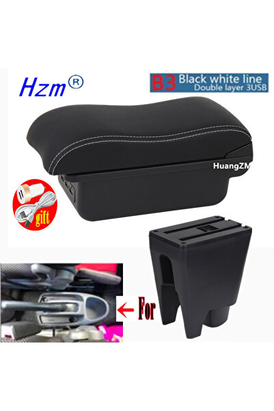 choice2 B3 white line 3USB For Peugeot 107 Armrest For Citroen C1 Toyota Etio...
