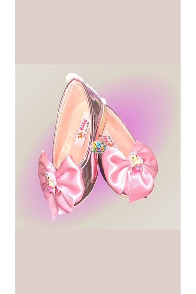 3b kids Mermaid Ballerina Shoes Pink Bow Ballerina Birthday Party Shoes Wedding Invitation Shoes