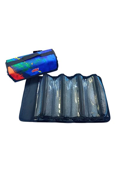 Stilo Sti̇lo Fabric Quadruple Pen Bag Patterned (Pattern-5)
