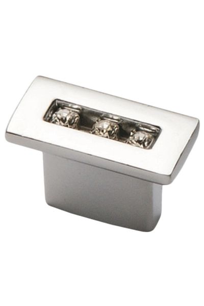 flores Buton pentru mobila din metal, cu model, OZS-4093, crom
