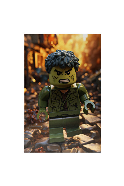 StoryGift Romania Tablou Canvas: Baby Hulk Lego Cu Privirea Manioasa Imbracat...