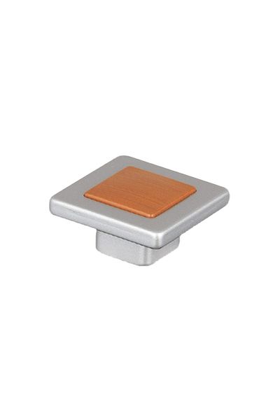 flores Buton pentru mobila patrat, din plastic, 1104-06, cires