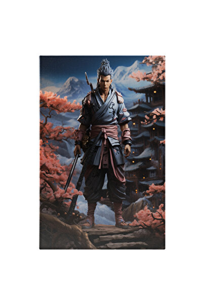 StoryGift Romania Tablou Canvas: Luptator Din Japonia - Sabie Munti Ciresi 3d...