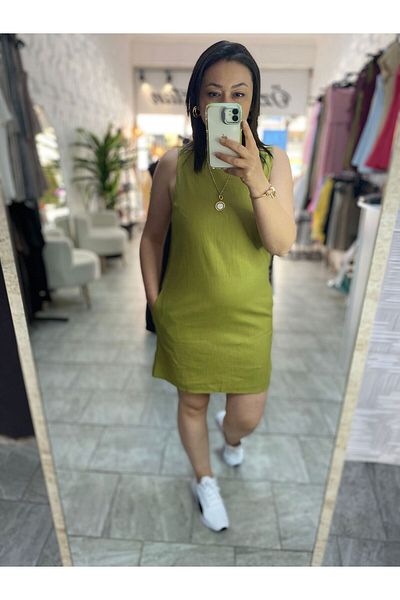 Flow Green Back Detail Dress